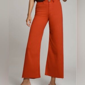 Anthropologie cropped wide- leg pant 26
Terra cotta/ coral preppy summer cotton